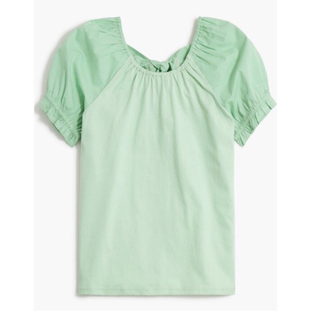 J. Crew Mint Green Tie Back Top